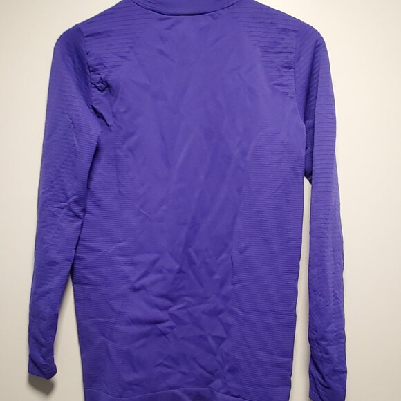 Athleta Flurry Blizzard Seamless Ribbed Turtleneck Noble Blue Medium - Picture 9 of 11